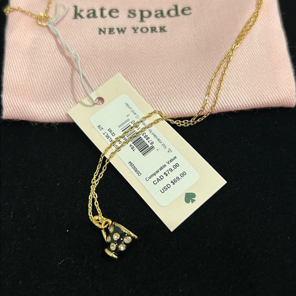 Kate Spade Gold and Black Teacup Necklace - Picture 4 of 6